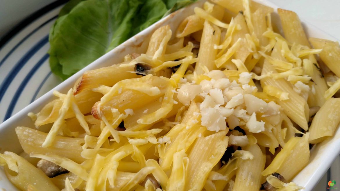 Zapekané penne so šampiňónmi