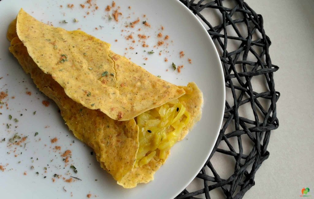 cicerové palacinky s kapustou 1