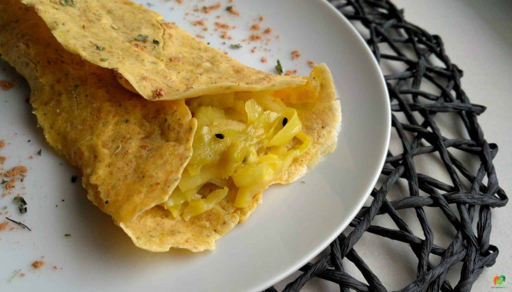 cicerové palacinky s kapustou 2