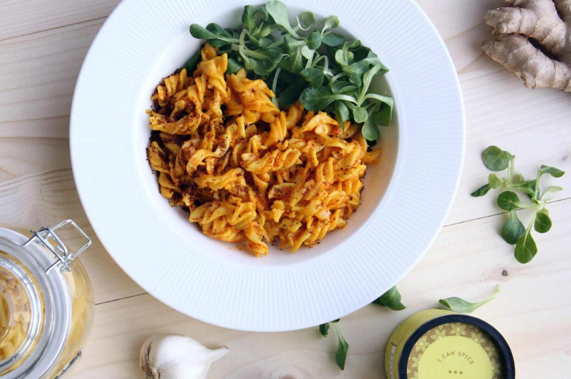 Fusilli s curry omáčkou