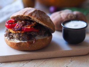 Jesenný hovädzí burger