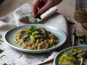 Freekeh s hlivou