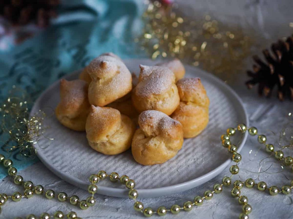 Pâte à choux s krémom z bielej čokolády